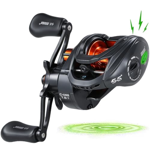 SOUGA Right Hand Digital Baitcaster Reel 7.5:1 High Speed, Anti-Backlash