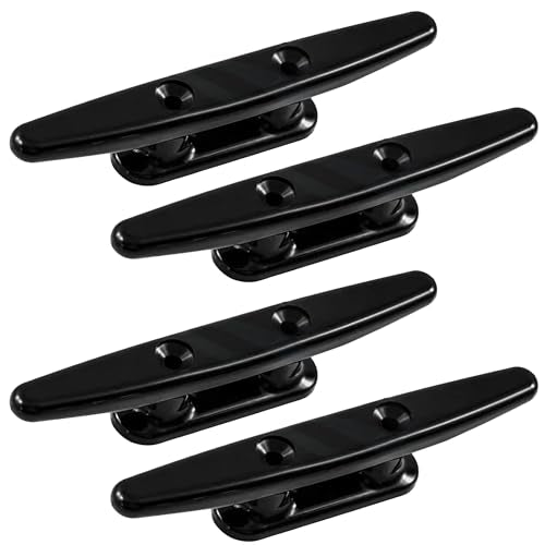 Nylon Boat Cleats - 4-Inch Marine Dock Cleats for Rope & Mooring, 4-Pack