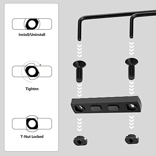 Aluminum Single-Sided Accessory Rail Set - Round Head