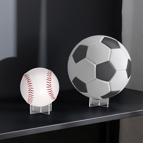 Acrylic Ball Holder Stand for Baseball, Softball & Golf Ball - 3-Pack Small