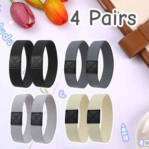 4 Pairs Wide Elastic High Heel Shoe Straps for Secure Fit