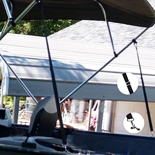 RUSON 2 Pack Bimini Boat Top Straps with Single Snap Hook, Heavy Duty