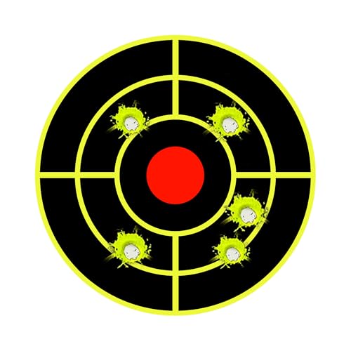 NYEONHRT 3" Shooting Targets 250 Pcs Fluorescent Yellow Self-Adhesive Reactive Target Sheets