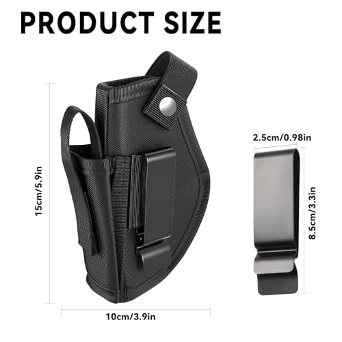 Concealed Carry Gun Holster for 9mm Pistols - IWB/OWB