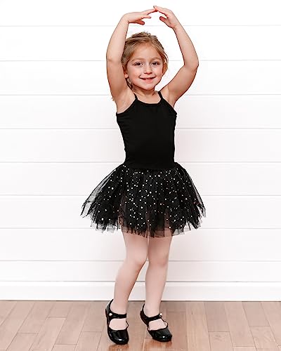 Girls' Footed Ballet Tights for Dance Class | High Waist, Opaque Coverage, Soft & Stretchy | Toddler to Teen Sizes