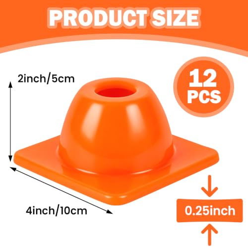 GKXMAXIWANG 12-Pack Orange Heavy Duty Agility Training Cones - Windproof & Shatterproof Sports Markers