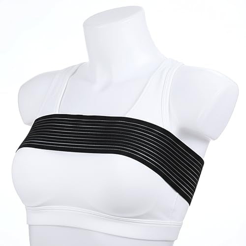 Chest Compression Band for Breast Support - Black 59-Inch
