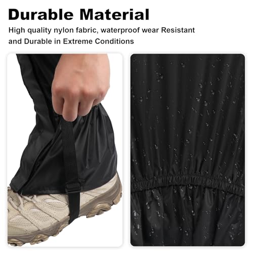 Waterproof Garden Trimming Leg Chaps - Black Gaiters for Men & Women