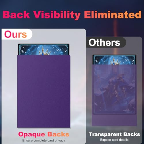 200 Pack Card Sleeves, Matte Dual Trading Sleeves with Opaque Back &
