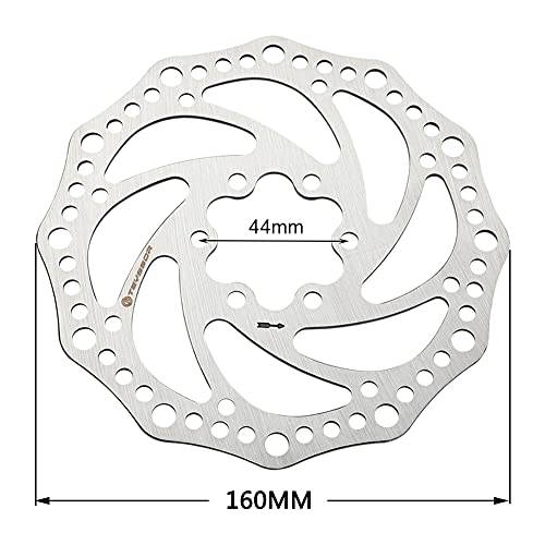 160mm Bike Disc Brake Rotor with 6 Bolts - Silver