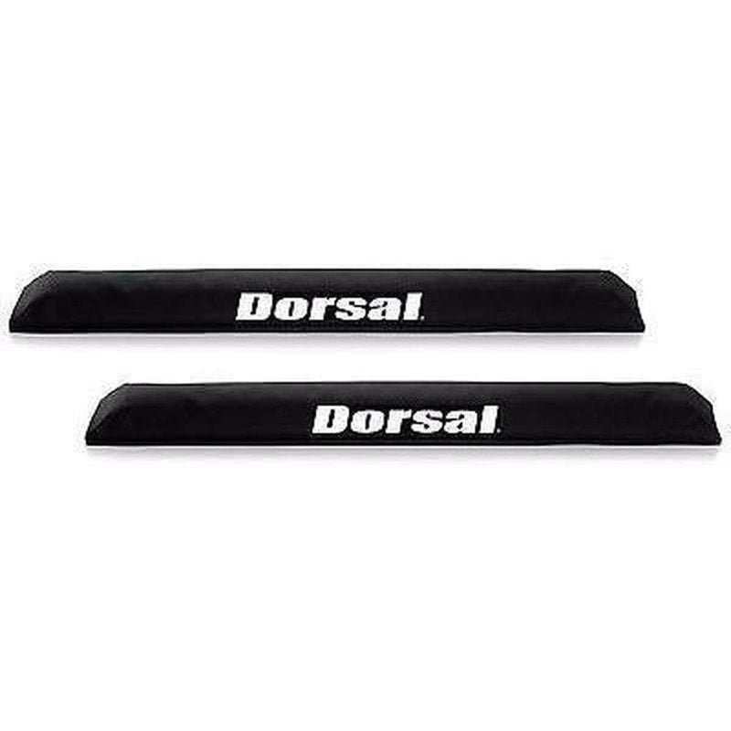 DORSAL Aero Roof Rack Pads for Factory and Wide Crossbars - Pack of 2 for Surfboards Kayaks Sups Snowboards Polyester 34" Inch Thule Yakima Style (Wide) Black