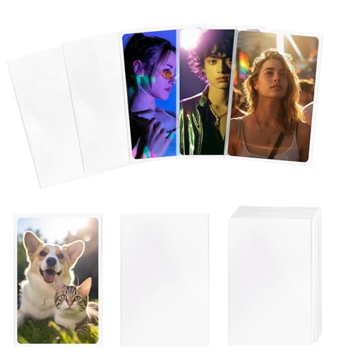200 Pcs Kpop Photocard Sleeves - Clear Plastic, 58 x 89 mm