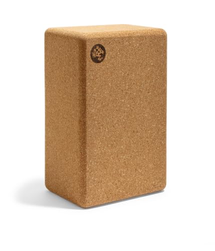 Cork Yoga Block - 4" x 6" x 9" Extra Firm Support for Yoga & Pilates