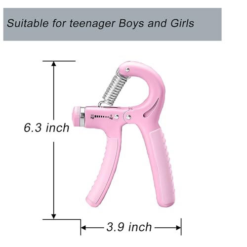 Adjustable Hand Grip Strengthener for Kids - Pink