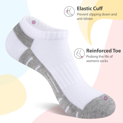 7 Pairs Women's Cushioned Ankle Socks - Classic Colors