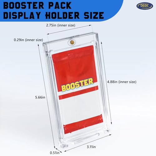 Magnetic Booster Pack Protector Case - 2 Pack Clear Acrylic Display Holder