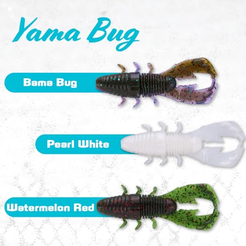 Yama Bug Fishing Lures - 6 Pack, 10 Colors - 952-Bama Bug