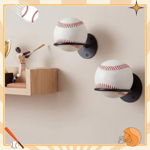 Metal Baseball Wall Mount Holder Display Rack for Softballs