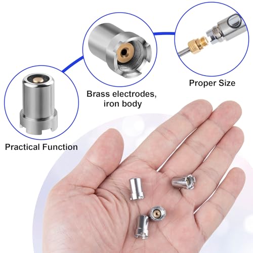 4pcs Threaded Adapters, Stainless Steel Thread Screw Converter, Soldering Iron Adapter Connector Accessories for Circuit Board Check Repair- Silver