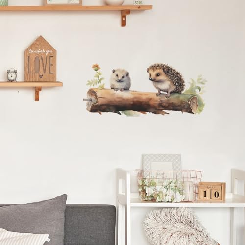 Hedgehog Wall Decal Hedgehog Wall Stickers Lovely Hedgehog Decor Pegatinas para Pared Calcoman?as para Pared De Cuarto Wall Stickers for Girls Room Children's Room Wall Decals Peel and Stick