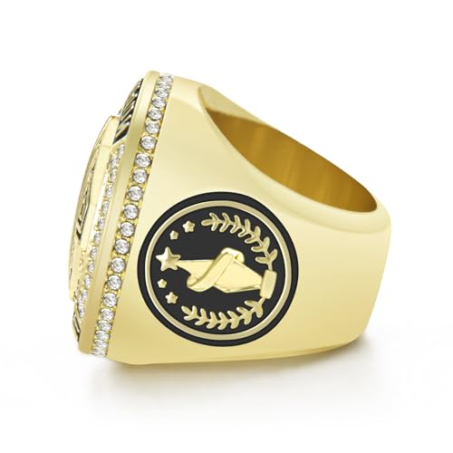 Championship Rings Set - MVP Football, Baseball, Basketball, Soccer Medals with Display Case