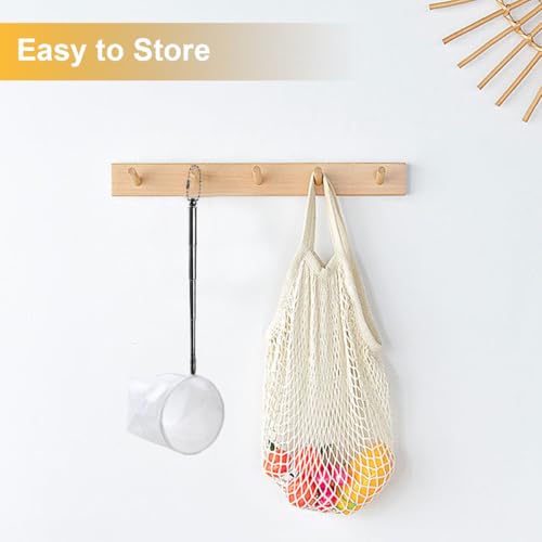 Telescopic Butterfly Net with Extendable Handle - White