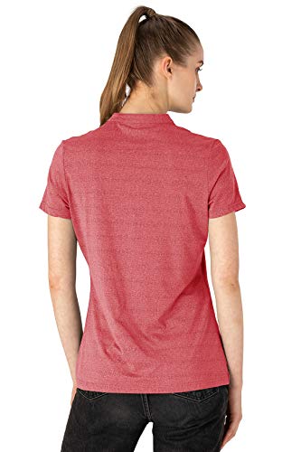 YSENTO Women's Short Sleeve V-Neck Golf Polo Shirt - Dry Fit Collared Top