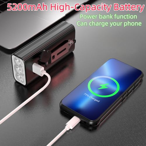 Swittn 3000 Lumen USB-C Bike Light Front & Rear, 5200mAh Battery, 5 Modes, IPX5