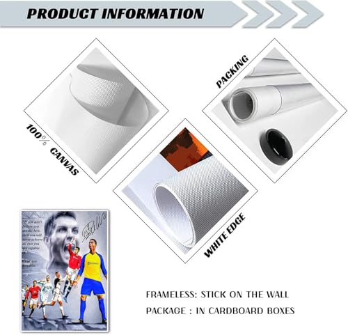 IDOLUSTER Ronaldo Signed Poster 16x24 in. - Kids Room Wall Decor