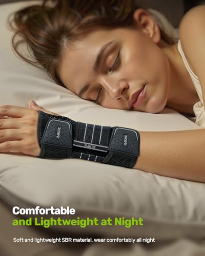 Ergonomic Carpal Tunnel Wrist Brace Night Splint - Gray, Medium