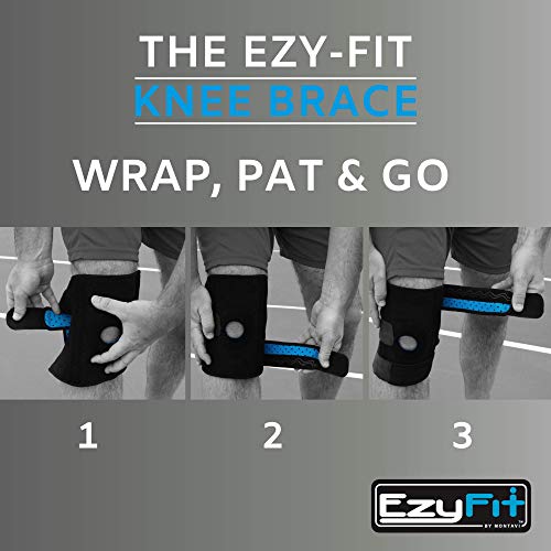EzyFit Knee Brace Support XL 16-24" Open Patella Stabilizer for Injury Recovery