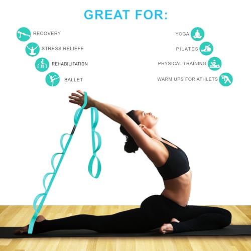 Durable Stretch Strap for Yoga and Physical Therapy - Green