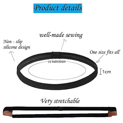 9pcs Elastic Stretchy Sports Headbands Set - Multi-Colored