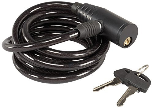 6 ft Cable Lock with Key - Heavy Duty Anti-Theft Security Cable - 1 Pack
