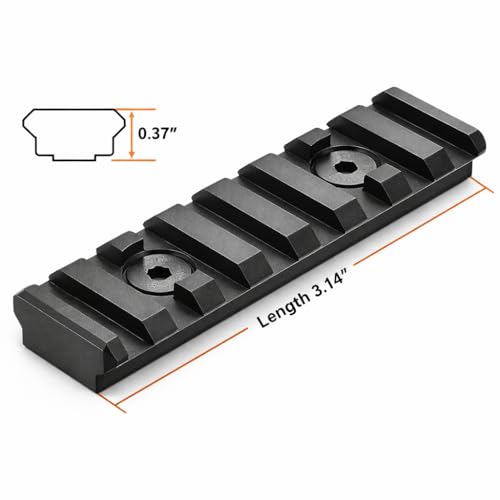 7-Slot Picatinny/Weaver Rails for Keymod Handguard - Set of 2