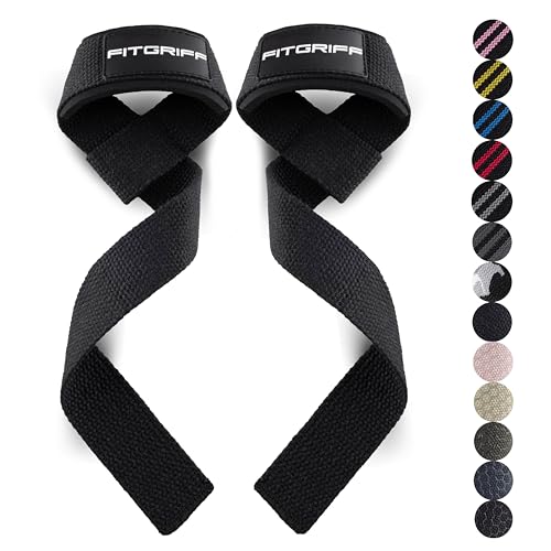 Weightlifting Wrist Straps for Secure Grip and Comfort - Padded Cotton