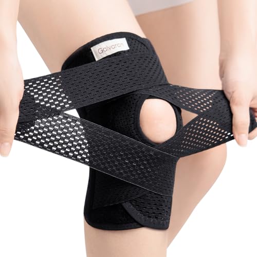 Galvaran Knee Brace with Side Stabilizers XX-Large Black – Breathable Adjustable Support for Men & Women