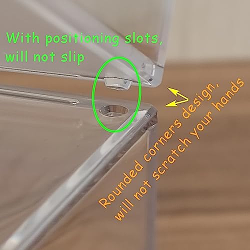 4-Pack UV Protected Clear Acrylic Baseball Display Cases - Dustproof Autograph Holders