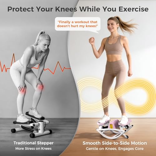 Rock Stepper with Resistance Bands & Non-Slip Mat - Pink