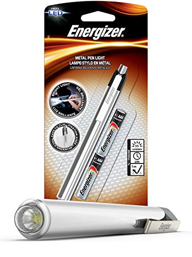 LED Pen Flashlight - Lightweight Aluminum Mini Torch - Silver