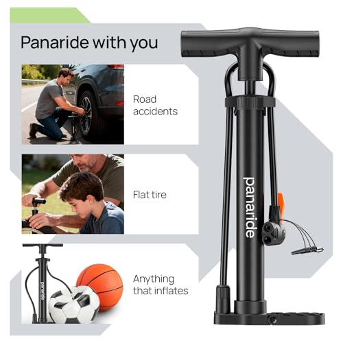 Compact Bike Pump with Dual Presta & Schrader Valves - 120 PSI
