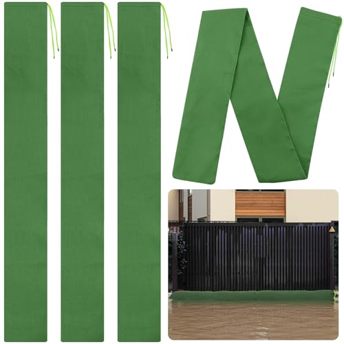 4Pcs 10'¡¿ 6'' Long Sand Bags for Flooding - Thickened Canvas Flood Protection Sandbag Tube with Elastic Band, Reusable Flood Rain Wind Barrier Sand Bag Tube for Door Window Flood Control