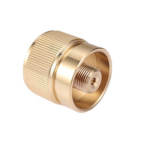 Camping Stove Adapter - 1LB Propane to Lindal Valve - Gold