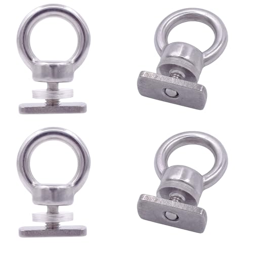 Kayak Track Mount Tie Down Eyelet with Pad - 4 Pack