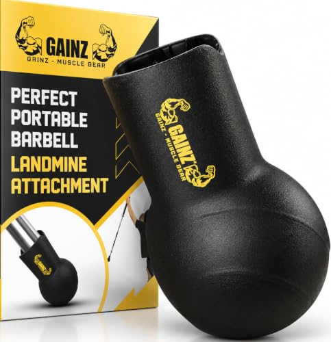 Gainz Landmine Row Attachment - Swiveling T-Bar for Standard 2-Inch Barbells