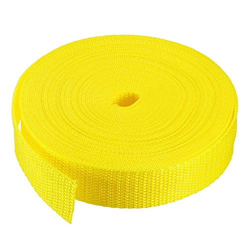 Outdoor Polypropylene Webbing Strap - 1" x 10 Yards, Yellow