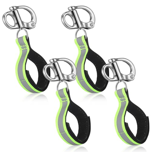 Fluorescent Green 4-Pack SCBA Quick Release Shackles with Reflective Tape