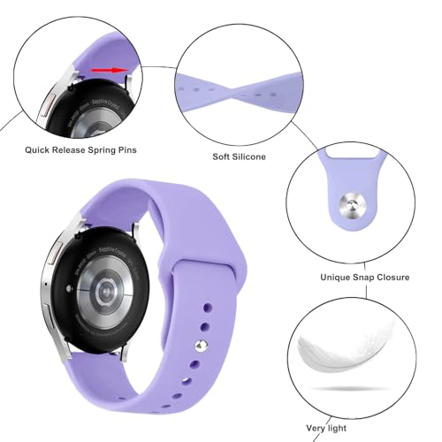 Soft Silicone Sport Strap for Garmin Venu & Vivoactive - Lavender Purple