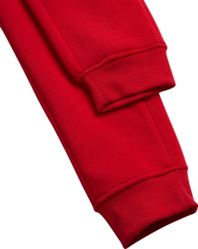 Fleece Jogger Pants for Big Boys - Age 8-18 / Size 14-16 / Red