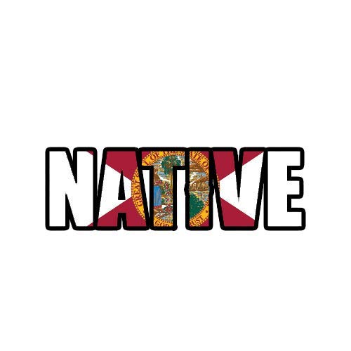 Florida Native Vinyl Sticker 5-Inch Waterproof Decal for Laptop and Car